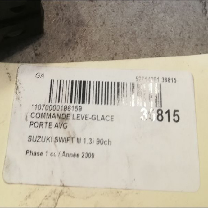 Commande lève-glace porte avant gauche occasion SUZUKI SWIFT III Phase 1 03-2005->09-2011 1.3i 90ch 2