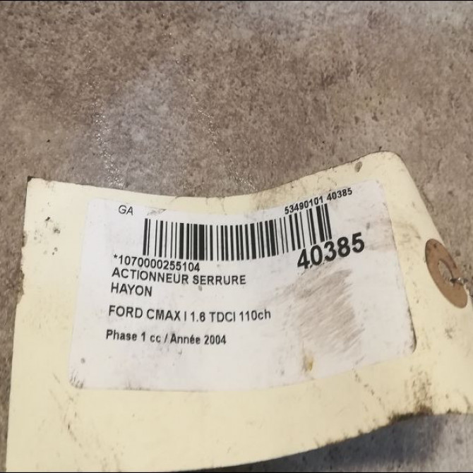 Actionneur serrure hayon occasion FORD CMAX I Phase 1 09-2003->03-2007 1.6 TDCI 110ch 2
