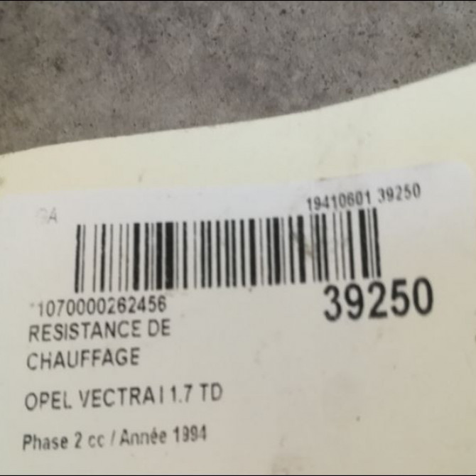 Resistance de chauffage occasion OPEL VECTRA I Phase 2 07-1992->06-1995 1.7 TD 3
