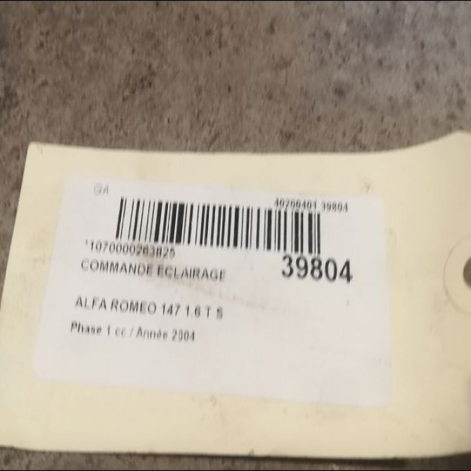 Commande eclairage occasion ALFA ROMEO 147 Phase 1 09-2000->09-2004 1.6 T S 120ch 735365510 2