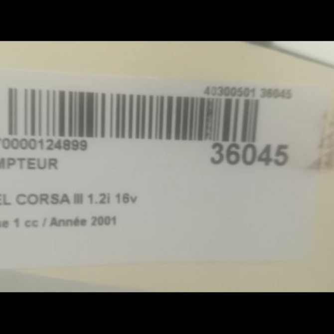Compteur occasion OPEL CORSA III Phase 1 10-2000->08-2003 1.2i 16v 3