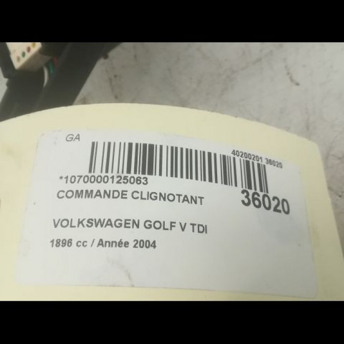 Commande clignotant occasion VOLKSWAGEN GOLF V Phase 1 11-2003->10-2008 1.9 TDI 90ch 3C8941431XSH 3