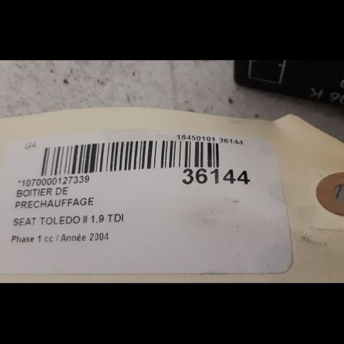 Boitier de préchauffage occasion SEAT TOLEDO II Phase 1 04-1998->09-2004 1.9 TDI 130ch 3