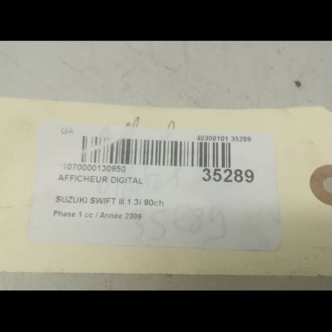 Afficheur digital occasion SUZUKI SWIFT III Phase 1 03-2005->09-2011 1.3i 90ch 3460063J21 3