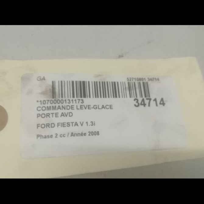 Commande lève-glace porte avant droite occasion FORD FIESTA V Phase 2 10-2005->10-2008 1.3i 3