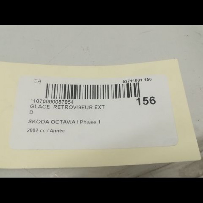 Glace  retroviseur exterieur droit occasion SKODA OCTAVIA I Phase 1 05-1997->10-2000 3