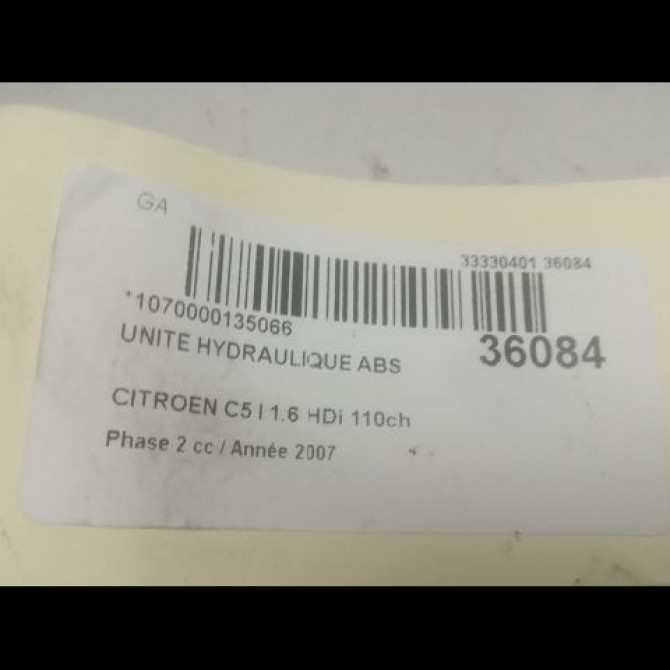 Unité hydraulique ABS occasion CITROEN C5 I Phase 2 09-2004->06-2008 1.6 HDi 110ch 4541G2 3