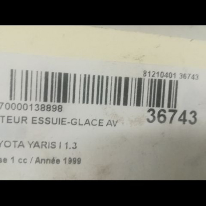 Moteur essuie-glace avant occasion TOYOTA YARIS I Phase 1 04-1999->03-2003 1.3 8511052010 4