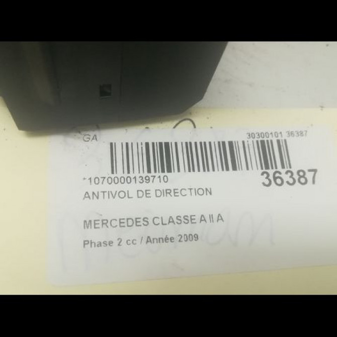 Antivol de direction occasion MERCEDES CLASSE A II Phase 2 04-2008->06-2012 A 170 115ch 4