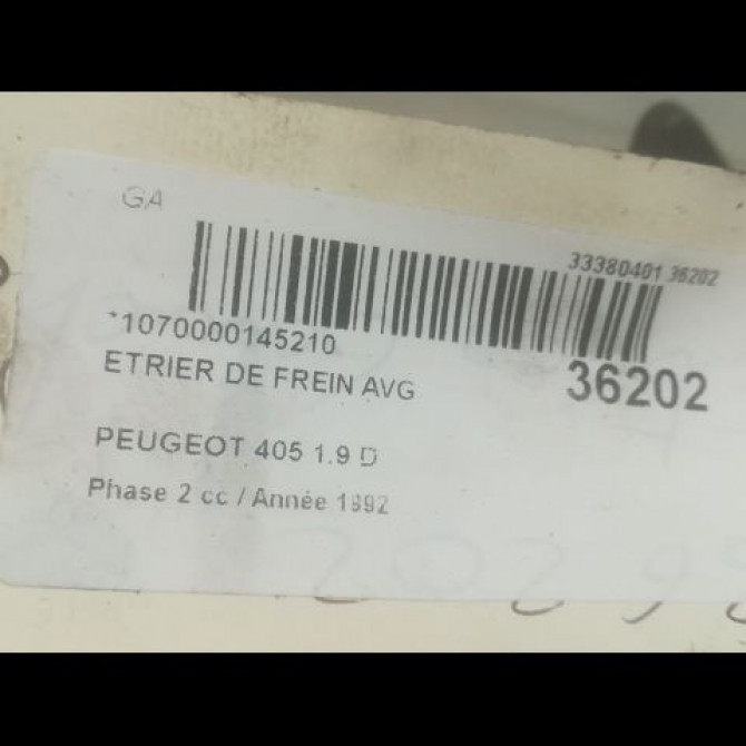 Etrier de frein avant gauche occasion PEUGEOT 405 Phase 2 07-1992->06-1996 1.9 D 441037 3