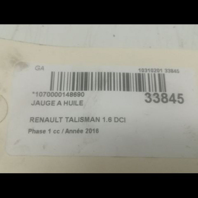 Jauge a huile occasion RENAULT TALISMAN Phase 1 09-2015->... 1.6 DCI 160ch 2