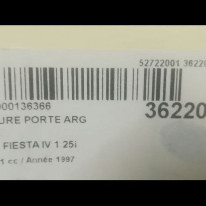 Serrure porte arg occasion FORD FIESTA IV Phase 1 09-1995->09-1999 1.25i 4594923 4