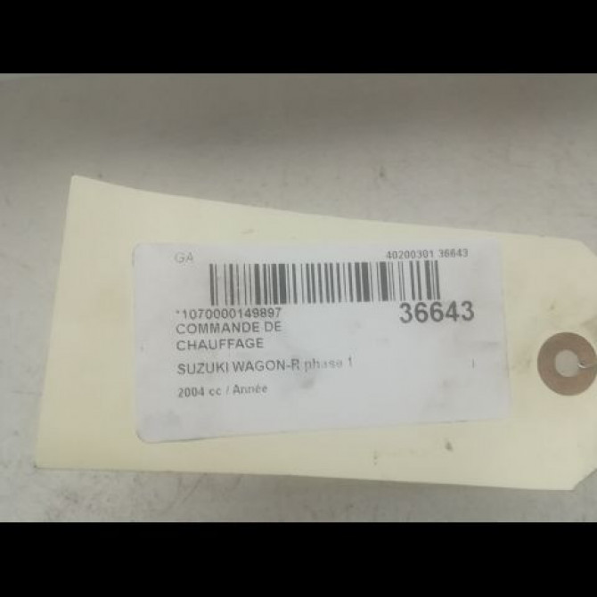 Commande de chauffage occasion SUZUKI WAGON-R phase 1 04-2000->12-2007 7440083E20 3