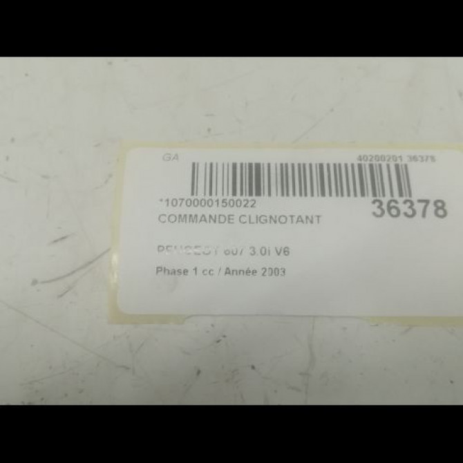 Commande clignotant occasion PEUGEOT 607 Phase 1 11-1999->09-2004 3.0i V6 625386 2