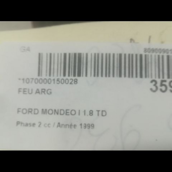 Feu arrière gauche occasion FORD MONDEO I Phase 2 10-1996->09-2000 1.8 TD 1090090 3