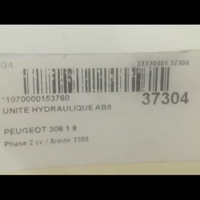 Unité hydraulique ABS occasion PEUGEOT 306 Phase 2 04-1997->03-2002 1.8 454153 3