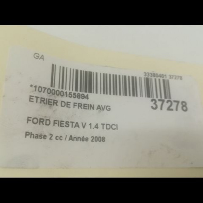 Etrier de frein avant gauche occasion FORD FIESTA V Phase 2 10-2005->10-2008 1.4 TDCI 1478500 3