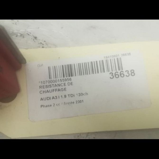 Resistance de chauffage occasion AUDI A3 I Phase 2 10-2000->06-2003 1.9 TDi 130ch 2