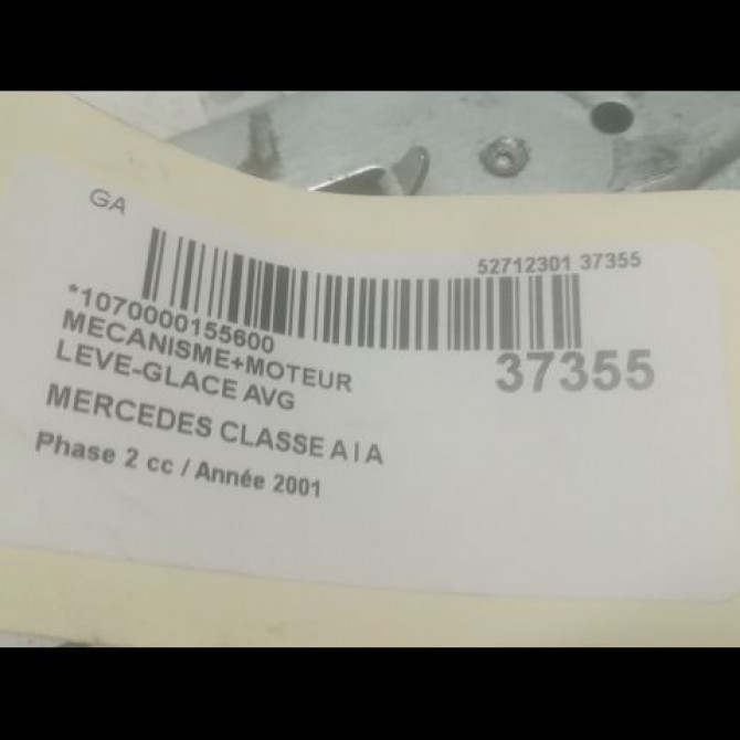 Mecanisme+moteur leve-glace avg occasion MERCEDES CLASSE A I Phase 2 03-2001->09-2004 A 170 CDI 1687201146 3