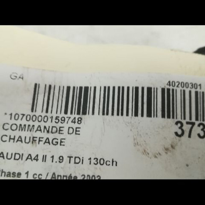 Commande de chauffage occasion AUDI A4 II Phase 1 01-2001->11-2004 1.9 TDi 130ch 3