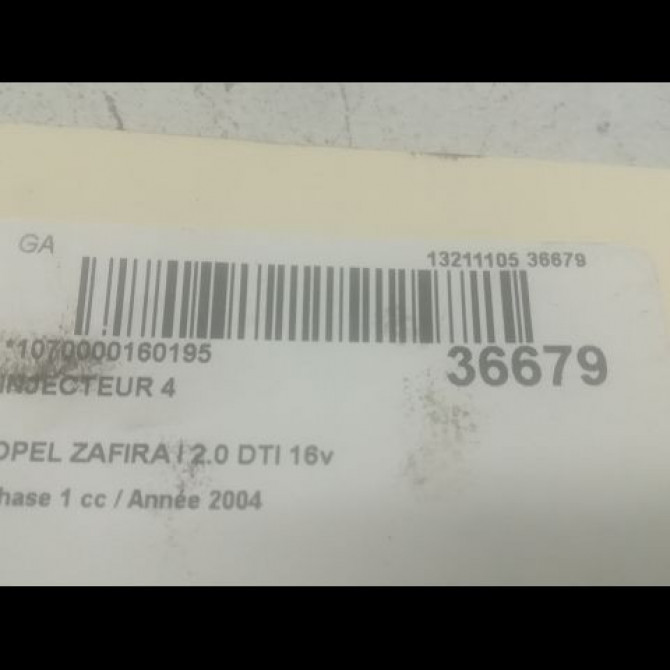 occasion OPEL ZAFIRA I Phase 1 03-1999->07-2005 2.0 DTI 16v 100ch 93171940 3