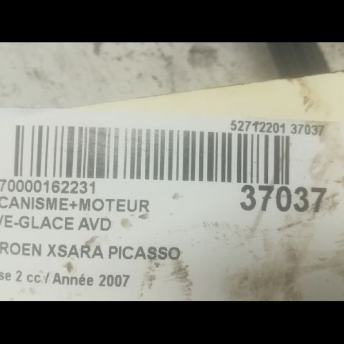 Mecanisme + moteur lève-glace avant droit occasion CITROEN XSARA PICASSO Phase 2 02-2004->12-2010 1.6 HDI 110ch 9222F9 3