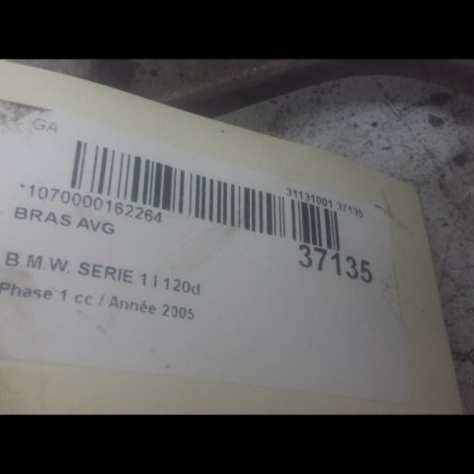 Bras avg occasion B.M.W. SERIE 1 I Phase 1 05-2004->12-2006 120d 2