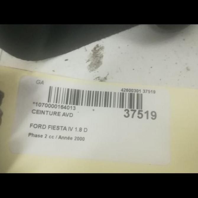 Ceinture avant droite occasion FORD FIESTA IV Phase 2 09-1999->09-2002 1.8 D 1108540 4