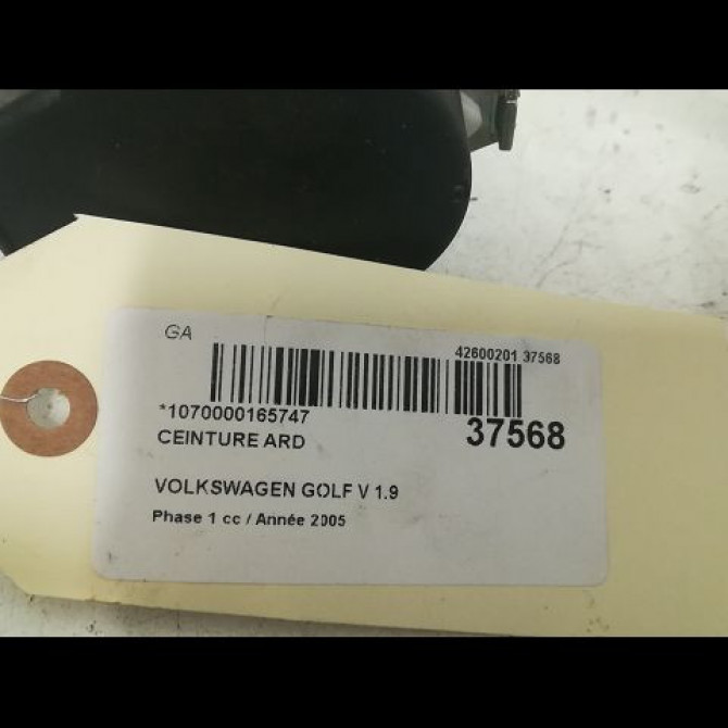 Ceinture arrière droite occasion VOLKSWAGEN GOLF V Phase 1 11-2003->10-2008 1.9 TDI 90ch 1K6857806AARAA 4