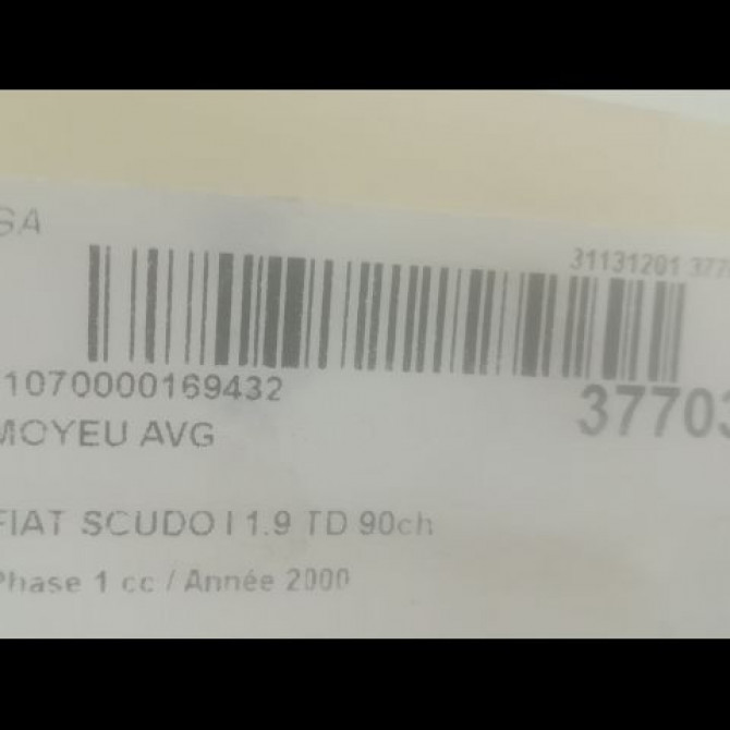 Moyeu avg occasion FIAT SCUDO I Phase 1 02-1996->12-2003 1.9 TD 90ch 1330512080 3