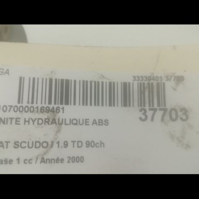 Unité hydraulique ABS occasion FIAT SCUDO I Phase 1 02-1996->12-2003 1.9 TD 90ch 3