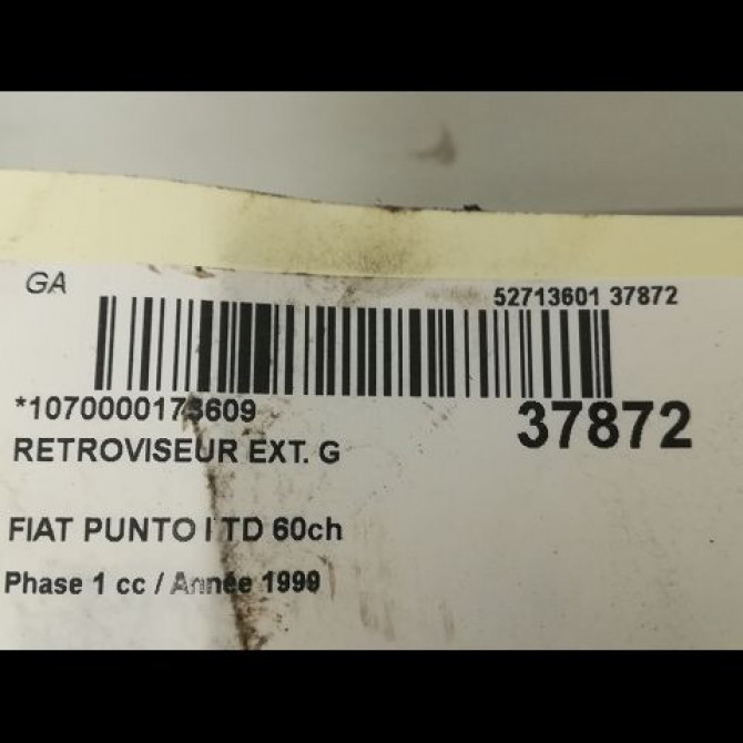 Retroviseur exterieur gauche occasion FIAT PUNTO I Phase 1 11-1993->10-1999 TD 60ch 71712581 3