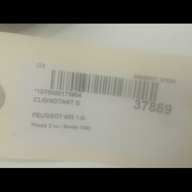 Clignotant gauche occasion PEUGEOT 405 Phase 2 07-1992->06-1996 1.6i 630194 3