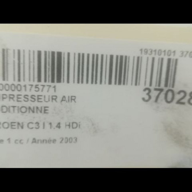 Compresseur air conditionne occasion CITROEN C3 I Phase 1 04-2002->10-2005 1.4 HDi 6453KS 4