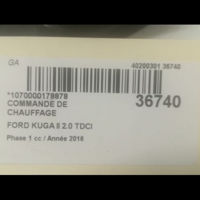Commande de chauffage occasion FORD KUGA II Phase 1 09-2012->... 2.0 TDCI 150ch 2024978 3