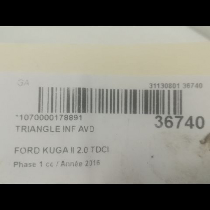 Triangle inf avd occasion FORD KUGA II Phase 1 09-2012->... 2.0 TDCI 150ch 1793236 2