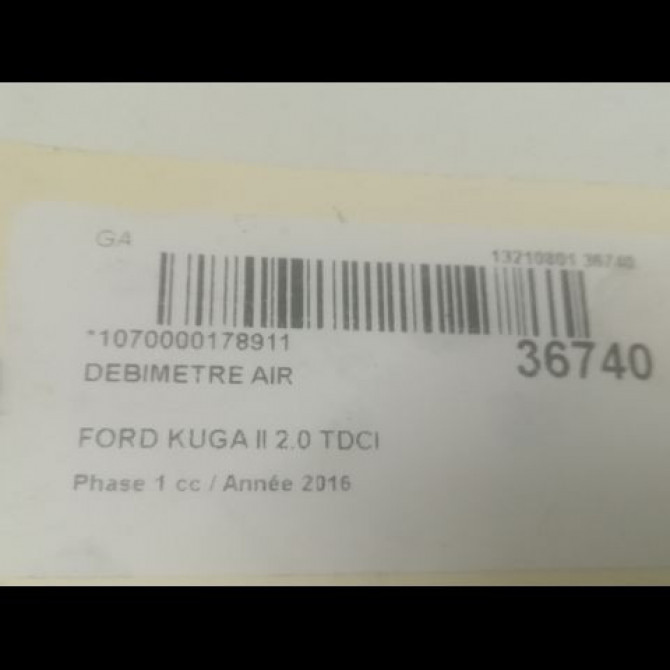 Debimetre air occasion FORD KUGA II Phase 1 09-2012->... 2.0 TDCI 150ch 2038581 3