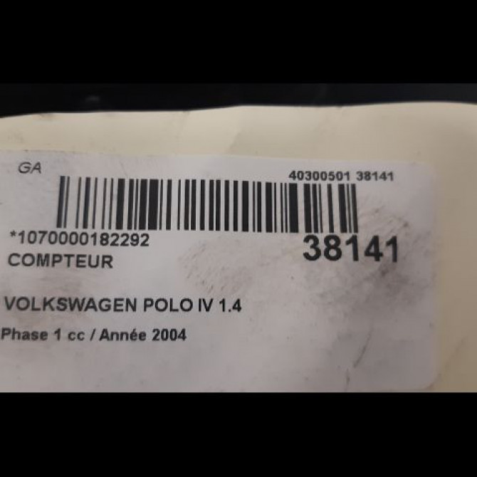 Compteur occasion VOLKSWAGEN POLO IV Phase 1 01-2002->05-2005 1.4 16v 6Q0920820X095 3