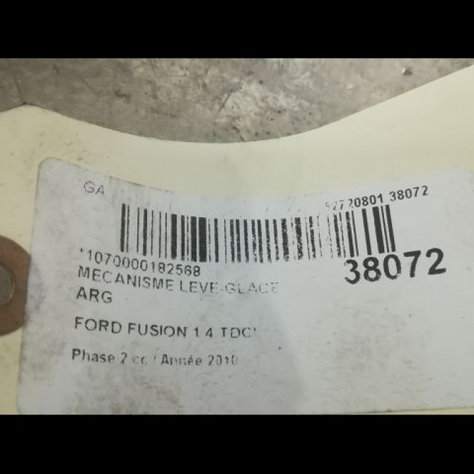 Mecanisme leve-glace arrière gauche occasion FORD FUSION Phase 2 10-2005->09-2011 1.4 TDCI 3