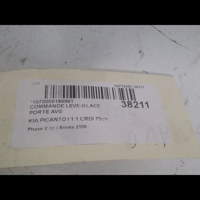 Commande lève-glace porte avant gauche occasion KIA PICANTO I Phase 2 01-2008->03-2011 1.1 CRDI 75ch 3
