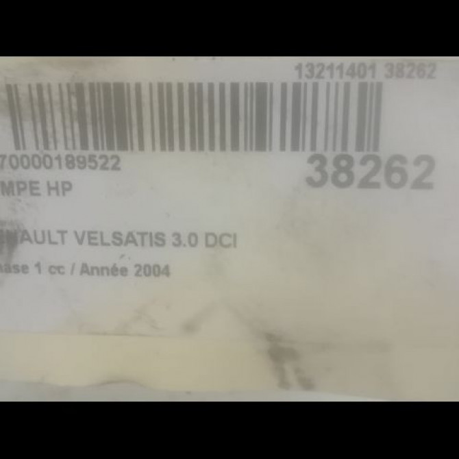 Pompe hp occasion RENAULT VELSATIS Phase 1 01-2002->04-2005 3.0 DCI V6 177ch 167006745R 3