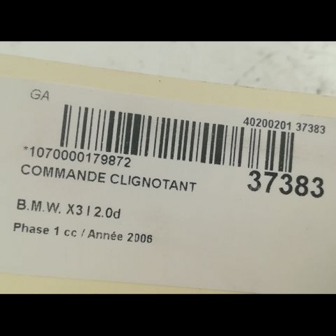 Commande clignotant occasion B.M.W. X3 I Phase 1 01-2004->08-2006 2.0d 61313415103 3