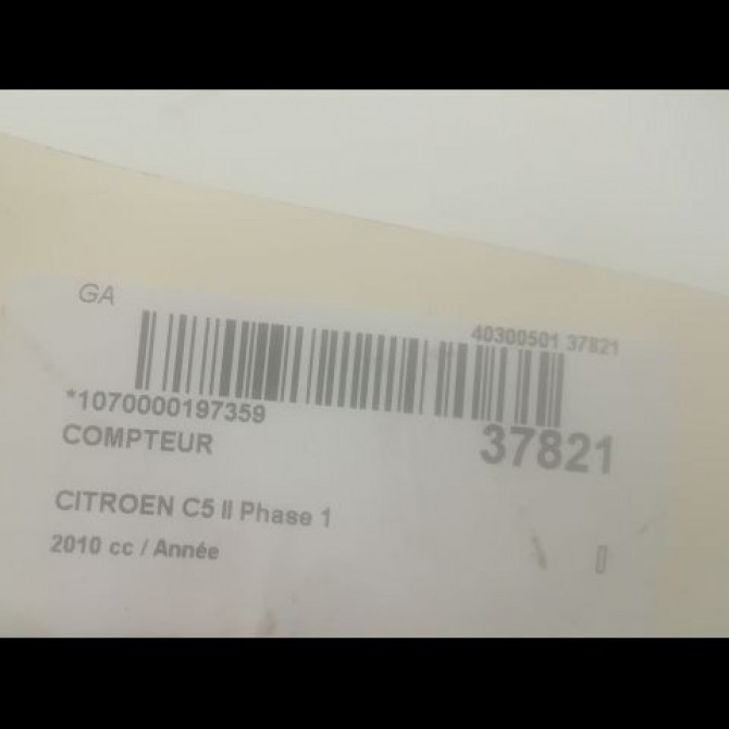 Compteur occasion CITROEN C5 II Phase 1 04-2008->... 9805315680 3