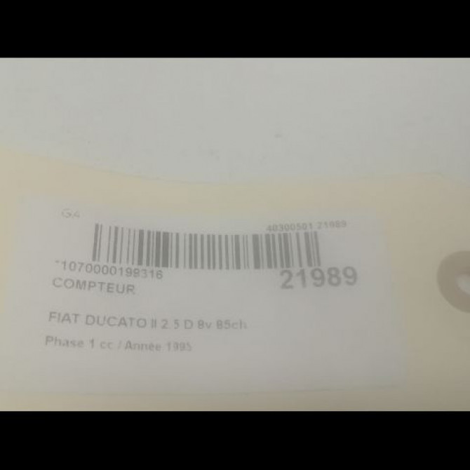 Compteur occasion FIAT DUCATO II Phase 1 06-1994->03-2002 2.5 D 8v 85ch 1316448080 3