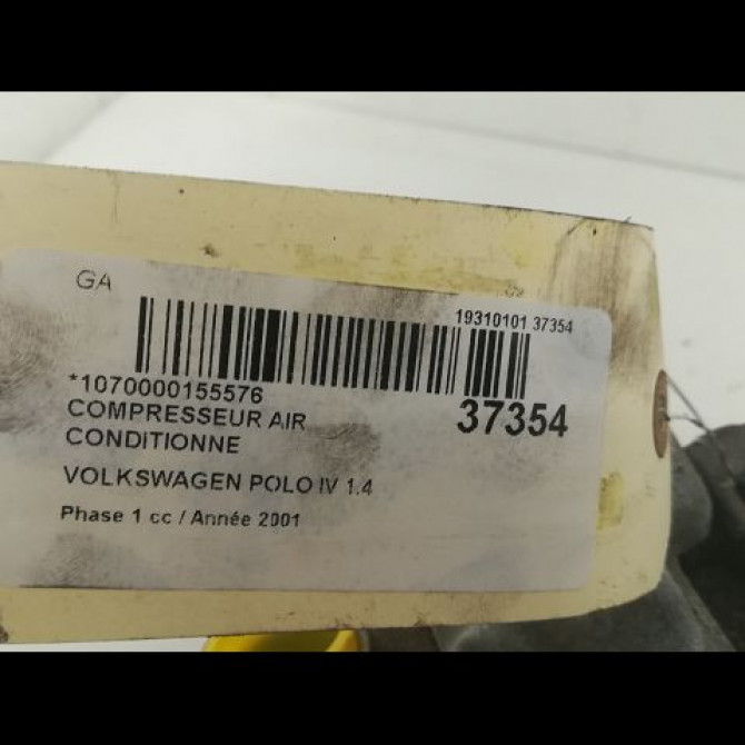 Compresseur air conditionne occasion VOLKSWAGEN POLO IV Phase 1 01-2002->05-2005 1.4 TDI 75ch 3