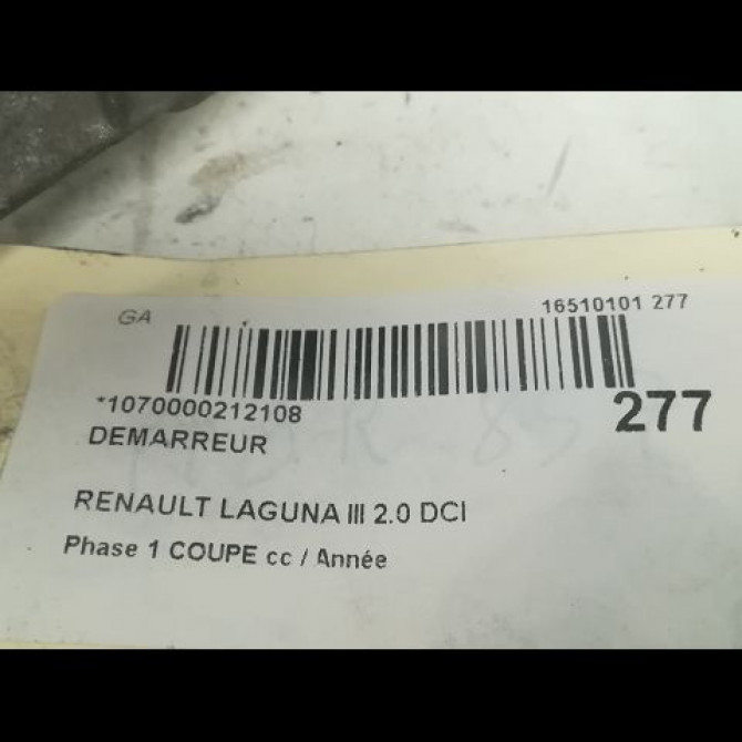 Démarreur occasion RENAULT LAGUNA III Phase 1 COUPE 08-2008->03-2013 2.0 DCI 175ch 2C2C37198 4