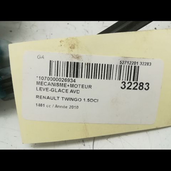 Mecanisme + moteur lève-glace avant droit occasion RENAULT TWINGO II Phase 1 06-2007->11-2011 1.5 DCI 65ch 8200384741 5