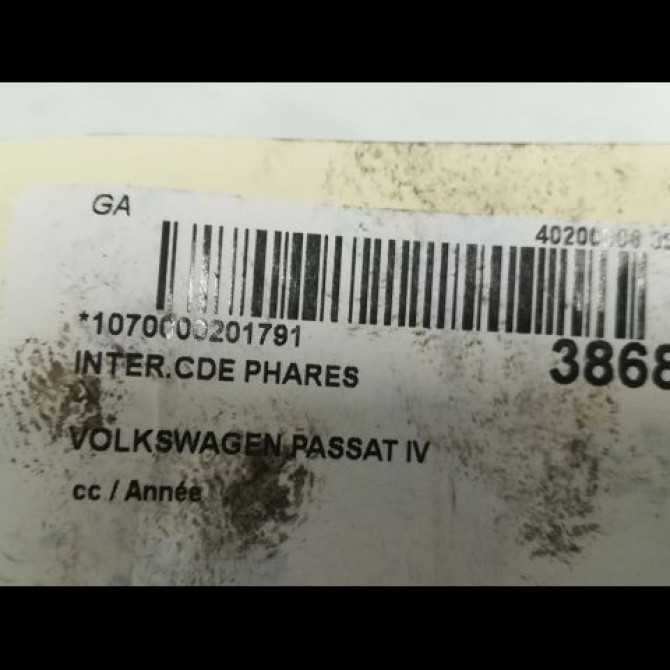 Interrupteur commande de phares occasion VOLKSWAGEN PASSAT IV 3