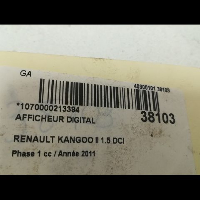 Afficheur digital occasion RENAULT KANGOO II Phase 1 01-2008->03-2013 1.5 DCI 85ch 280348139R 3