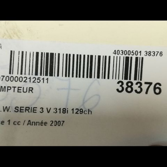 Compteur occasion B.M.W. SERIE 3 V Phase 1 03-2005->09-2008 318i 129ch 62109316120 3